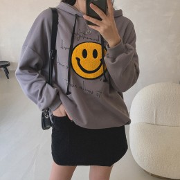 스마일 기모 후드티셔츠 DM-211131